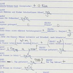 Western questionnaire, answ...
