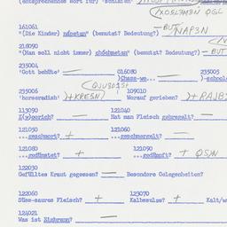 Western questionnaire, answ...