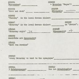 Western questionnaire, answ...