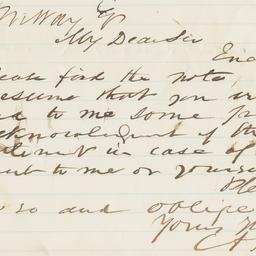 Astor House. Letter