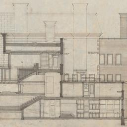 Section toward stair hall, ...