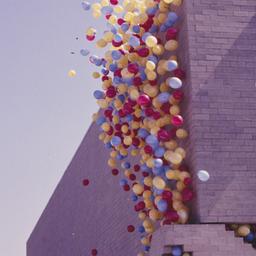 Exterior view, detail of ba...