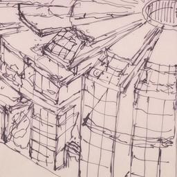 Perspective sketch.