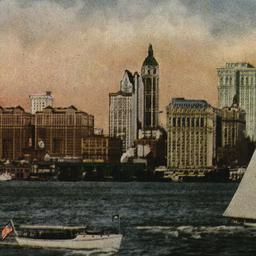 Skyline of Lower New York a...