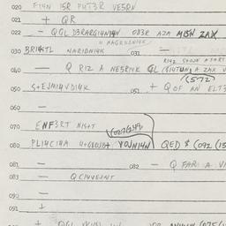 Eastern questionnaire, answ...