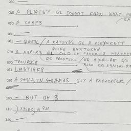 Eastern questionnaire, answ...