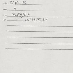 Eastern questionnaire, answ...