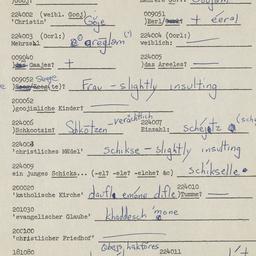 Western questionnaire, answ...