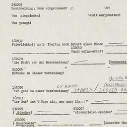 Western questionnaire, answ...