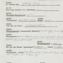 Western questionnaire, answ...