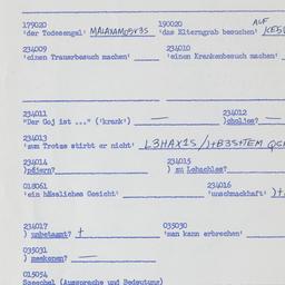 Western questionnaire, answ...
