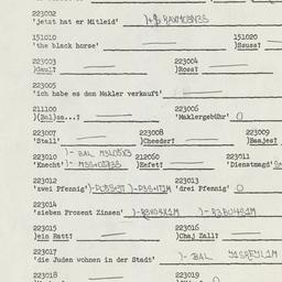 Western questionnaire, answ...