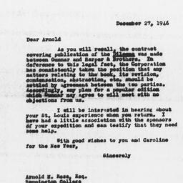 Letter from Charles Dollard...