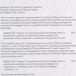 Investment Committee Meeting