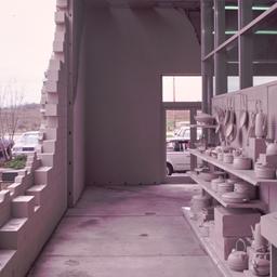 Exterior view, detail of in...