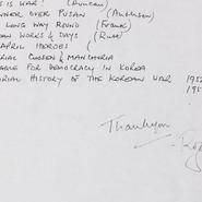 List of items borrowed from...
