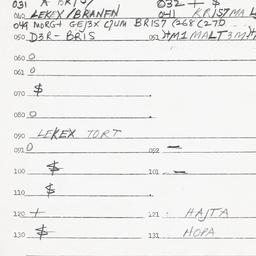 Eastern questionnaire, answ...