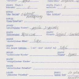 Western questionnaire, answ...