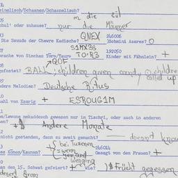 Western questionnaire, answ...