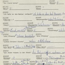 Western questionnaire, answ...