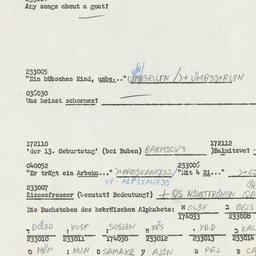 Western questionnaire, answ...