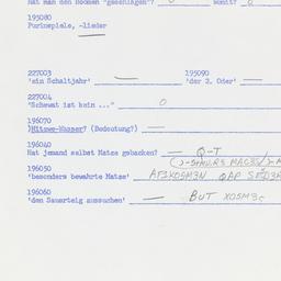 Western questionnaire, answ...