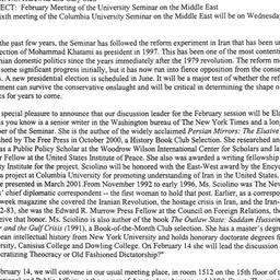 Announcements, 2001-02-14. ...