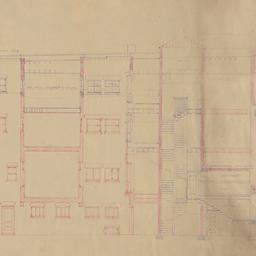Longitudinal section, court...