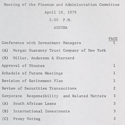 Meeting of the Finance and ...