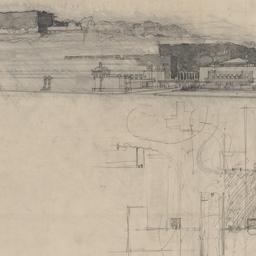 Exterior view, sketch plan