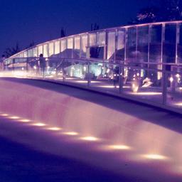 Night view of bridge.