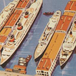The New York Harbor in the ...