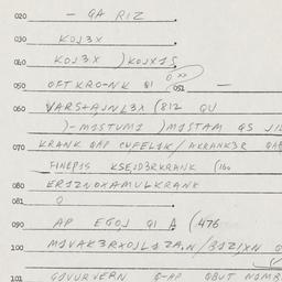 Eastern questionnaire, answ...