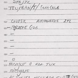 Eastern questionnaire, answ...
