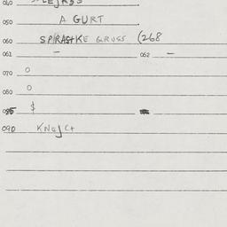 Eastern questionnaire, answ...