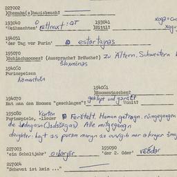 Western questionnaire, answ...