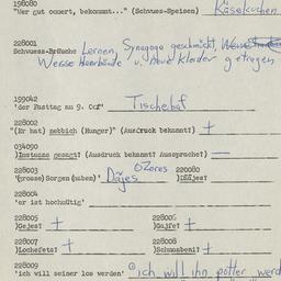 Western questionnaire, answ...