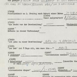 Western questionnaire, answ...