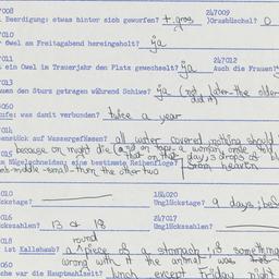 Western questionnaire, answ...