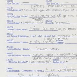 Western questionnaire, answ...