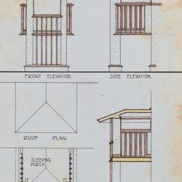 Sleeping porch elevations, ...