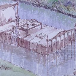 Perspective drawing, bed su...