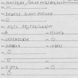 Eastern questionnaire, answ...