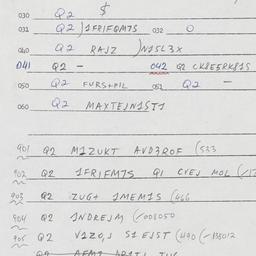 Eastern questionnaire, answ...