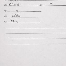 Eastern questionnaire, answ...