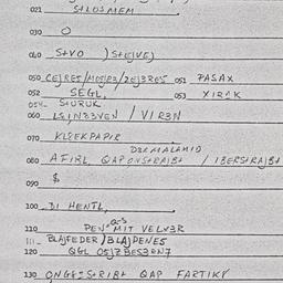 Eastern questionnaire, answ...