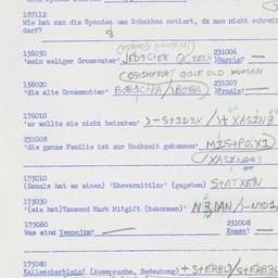 Western questionnaire, answ...