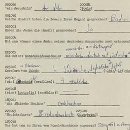 Western questionnaire, answ...