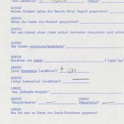 Western questionnaire, answ...