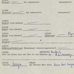 Western questionnaire, answ...